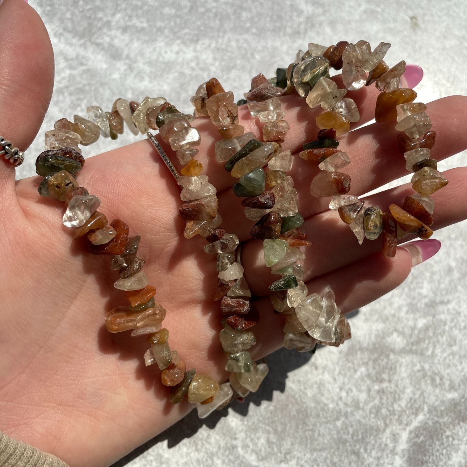 Rutilated Quartz Chip Necklace Rutilated Quartz Chip Necklace